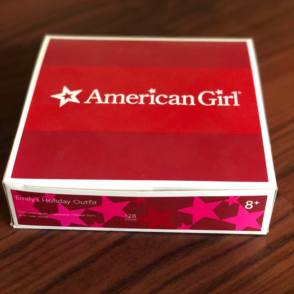 New In Box American Girl Doll Emily's Holiday Dress